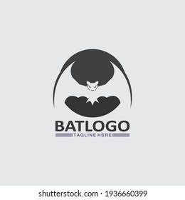 Bat logo animal and vector, wings, black, halloween, vampire, gothic, illustration, design bat icon