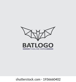 Bat logo animal and vector, wings, black, halloween, vampire, gothic, illustration, design bat icon
