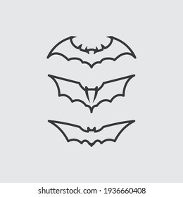 Bat logo animal and vector, wings, black, halloween, vampire, gothic, illustration, design bat icon