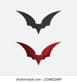 Bat logo animal and vector, wings, black, halloween, vampire, gothic, illustration, design bat icon