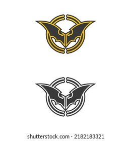 Bat logo animal and vector, wings, black, halloween, vampire, gothic, illustration, design bat icon