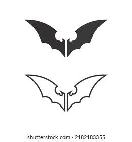 Bat logo animal and vector, wings, black, halloween, vampire, gothic, illustration, design bat icon