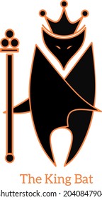 Bat logo. Cool bat king icon logo.