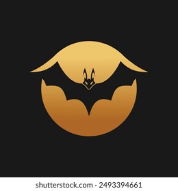 Bat logo design vector with premium illustration and new idea