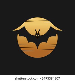 Bat logo design vector with premium illustration and new idea