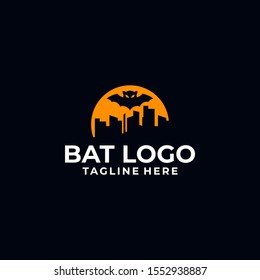 Bat Logo Design Vector Template