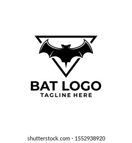 Bat Logo Design Vector Template