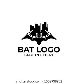Bat Logo Design Vector Template
