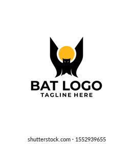 Bat Logo Design Vector Template