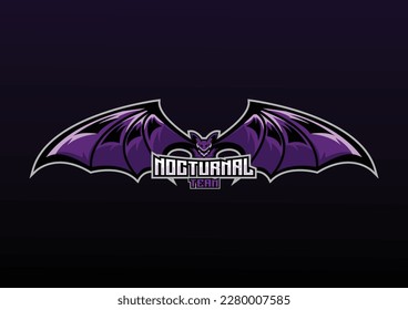 bat logo esport nocturnal design mascot 