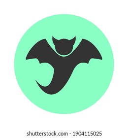 Bat logo in a flat, isolated and trendy style. Bat Logo background for your website design logo, app, UI. Vector icon illustration, EPS10.