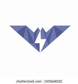 Bat logo with geometric concept
