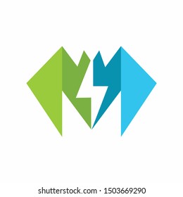 Bat logo with geometric concept