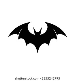 Bat logo Halloween character ghost, vector icon illustration symbol 