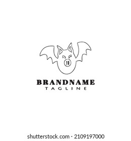 bat logo icon design template modern vector illustration