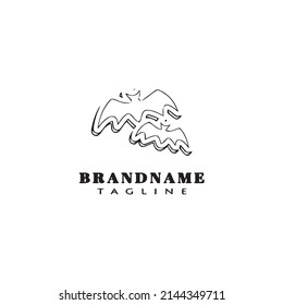 bat logo icon design template modern vector illustration