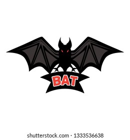 bat logo isolated on white background. vector illustration