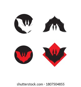 Bat logo symbol design template vector illustration
