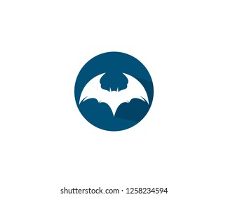 Bat logo template vector icon