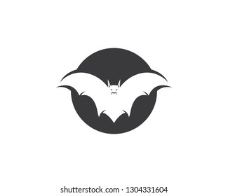 Bat logo template vector icon illustration