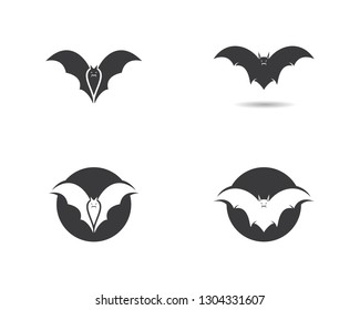 Bat logo template vector icon illustration