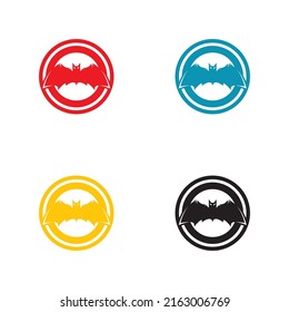 Bat logo template vector icon set