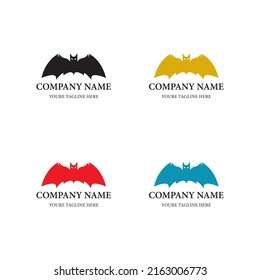 Bat logo template vector icon set
