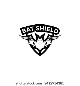 Bat logo vector, Creative Bats Shield or Bat Protection logo design template