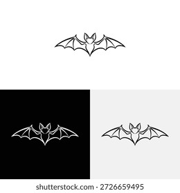 Ilustración de icono de Vector de logotipo de murciélago