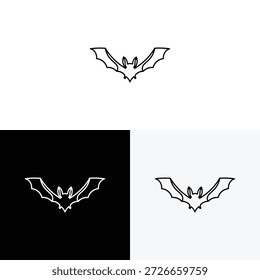 Ilustración de icono de Vector de logotipo de murciélago
