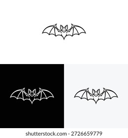 Ilustración de icono de Vector de logotipo de murciélago