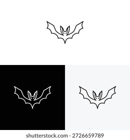 Ilustración de icono de Vector de logotipo de murciélago