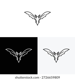 Ilustración de icono de Vector de logotipo de murciélago