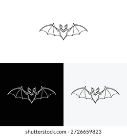 Ilustración de icono de Vector de logotipo de murciélago
