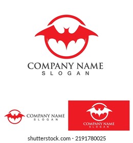 Bat logo vector icon template illustration design