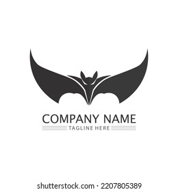 bat logo vector icon logo template illustration design