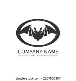 bat logo vector icon logo template illustration design