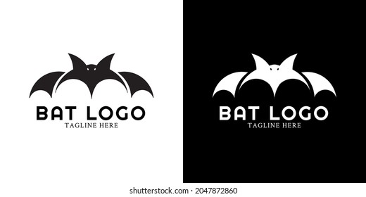 Silhouette de ilustración vectorial del logotipo de bat