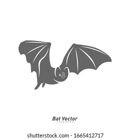 Bat logo vector template. Silhouette of bat design illustration
