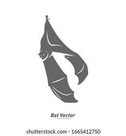 Bat Logo Vektorillustration Vorlage. Silhouette der Fledermausdesign-Illustration