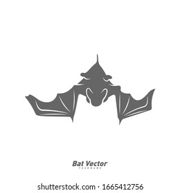 Bat logo vector template. Silhouette of bat design illustration