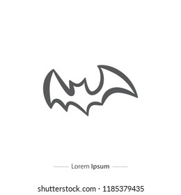 bat logos. silhouette. black and white. icon. vector