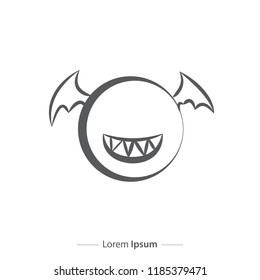 bat logos. silhouette. black and white. icon. vector