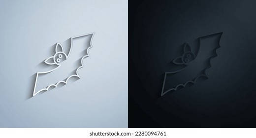 Bat, magic paper icon with shadow effect vector illuistration design