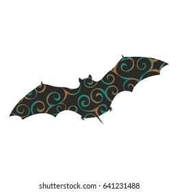 Bat mammal color silhouette animal