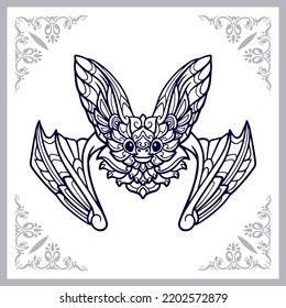 Bat mandala arts isolated on white background