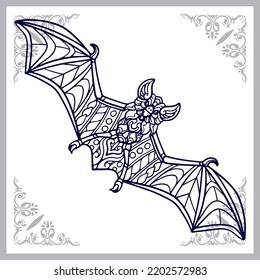 Bat mandala arts isolated on white background