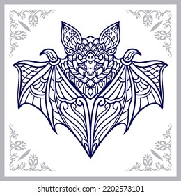 Bat mandala arts isolated on white background