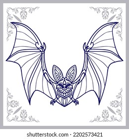 Bat Mandala Arts Isolated On White Stock Vector (Royalty Free ...