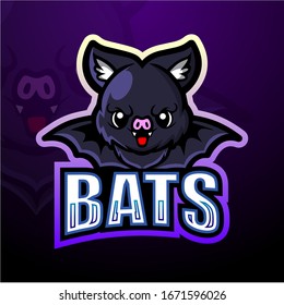 Bat mascot esport logo design